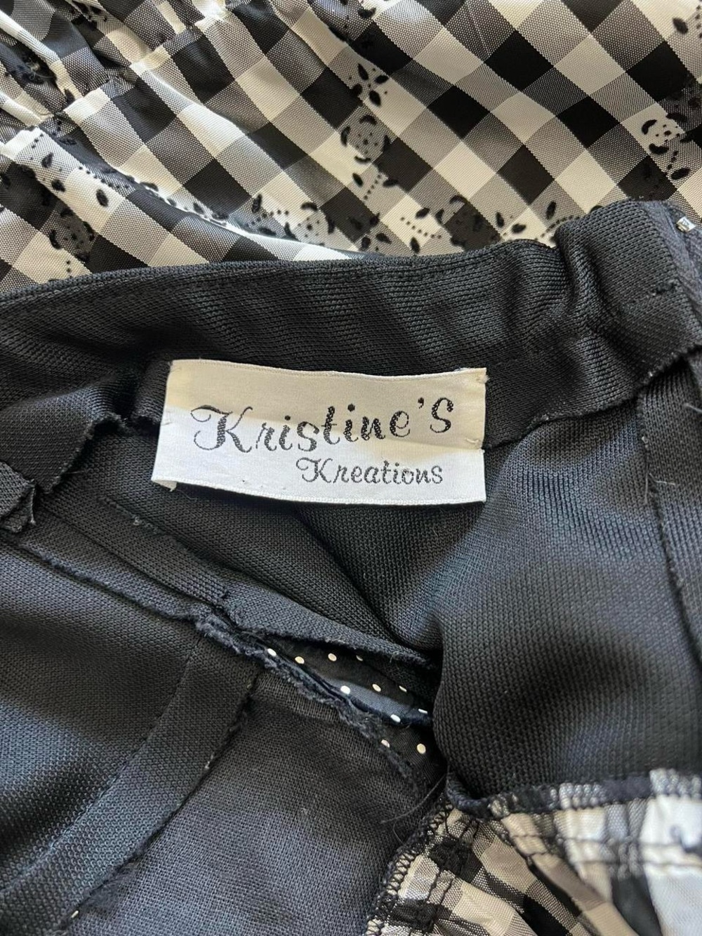 True Vintage 50s 60s Backless Halter Maxi Dress Retro Gingham Rockabilly Small - Picture 6 of 8
